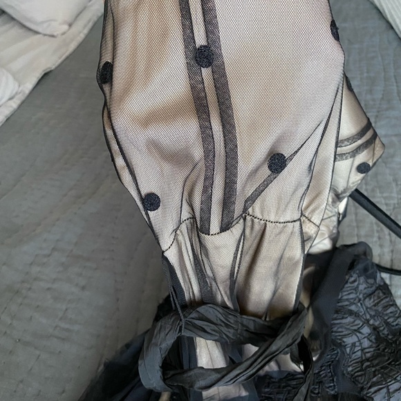 Yoana Baraschi Black Mesh and Lace Polka Dot Dress - Picture 7 of 8